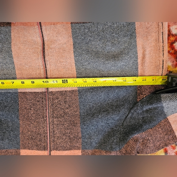 Anthropologie Field Flower Pink Gray 100% Wool Coat Size XL - Picture 6 of 7